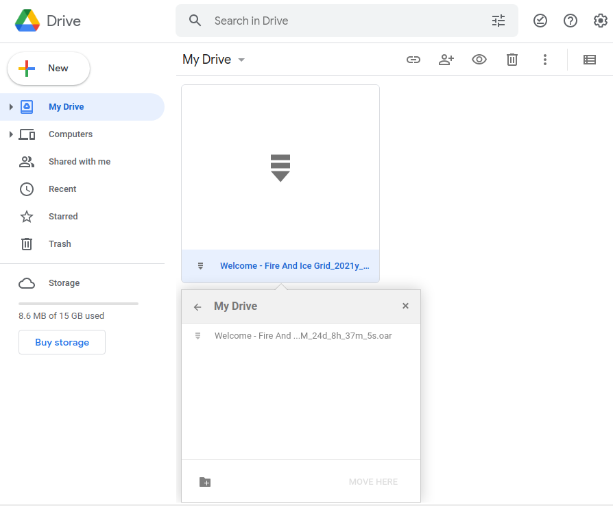 Google Drive - Move File To Option